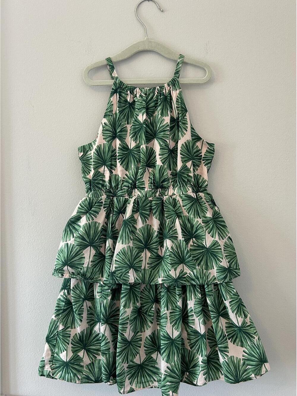 Janie and Jack Palm Print Dress Girls Size 6